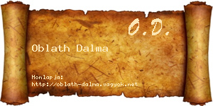 Oblath Dalma névjegykártya